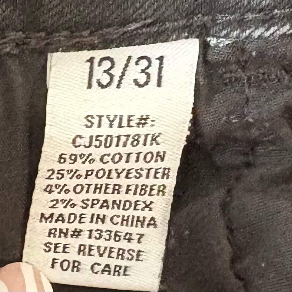 Celebrity Pink Black Mini Jean Denim Skirt Raw Hem Women Junior Sz 13/31 Retro - Picture 11 of 15